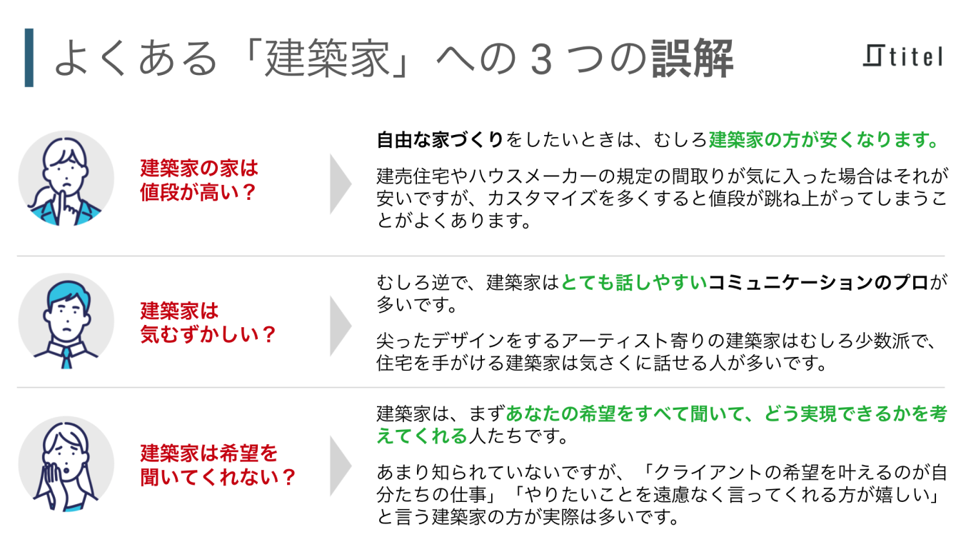 よくある「建築家」への 3 つの誤解